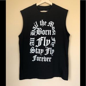 Born Fly Sleeveless Shirt Sz L